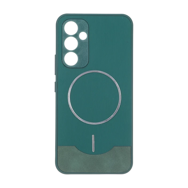 قاب Line Case جیر MagSafe فلزی محافظ لنزدار Samsung Galaxy A54 - سبز