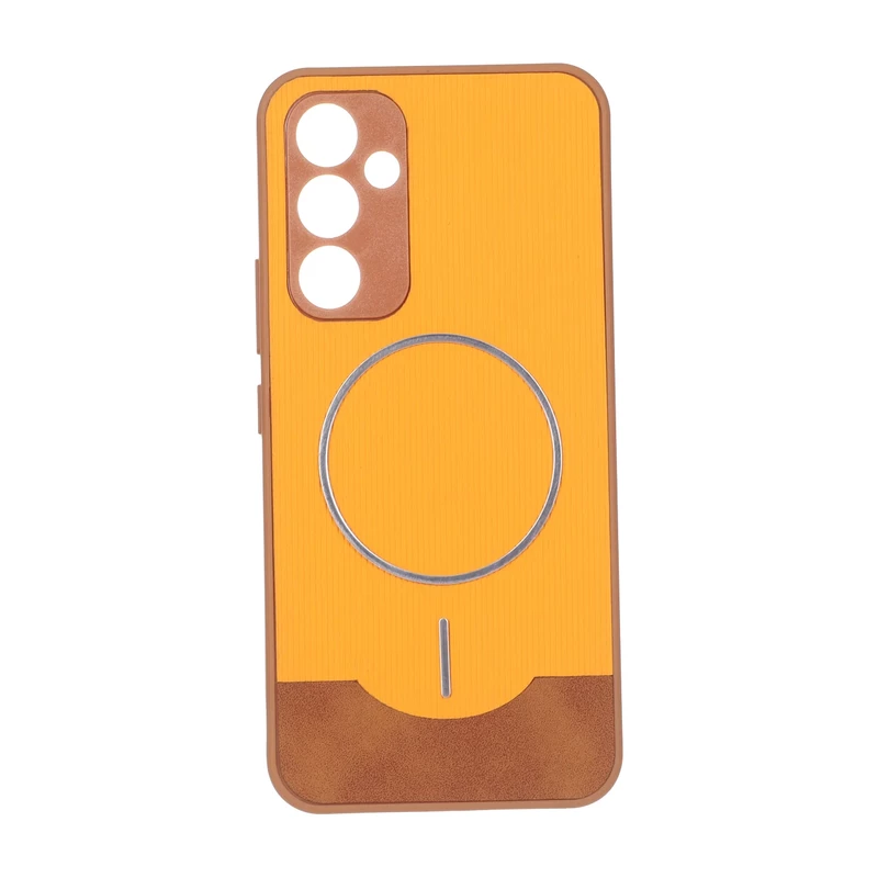 قاب Line Case جیر MagSafe فلزی محافظ لنزدار Samsung Galaxy A54 - نارنجی