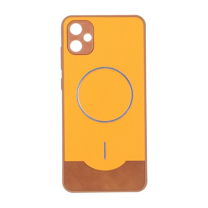 قاب Line Case جیر MagSafe فلزی محافظ لنزدار Samsung Galaxy A05 - نارنجی