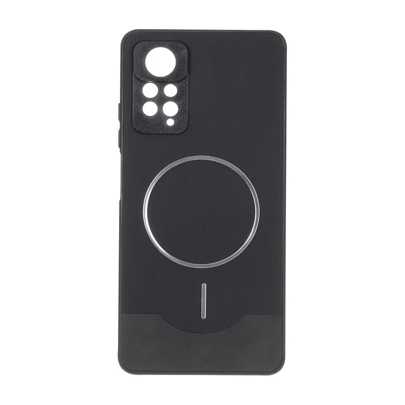 قاب Line Case جیر MagSafe فلزی محافظ لنزدار Xiaomi Redmi Note 12 Pro 4G / Redmi Note 11 Pro - مشکی