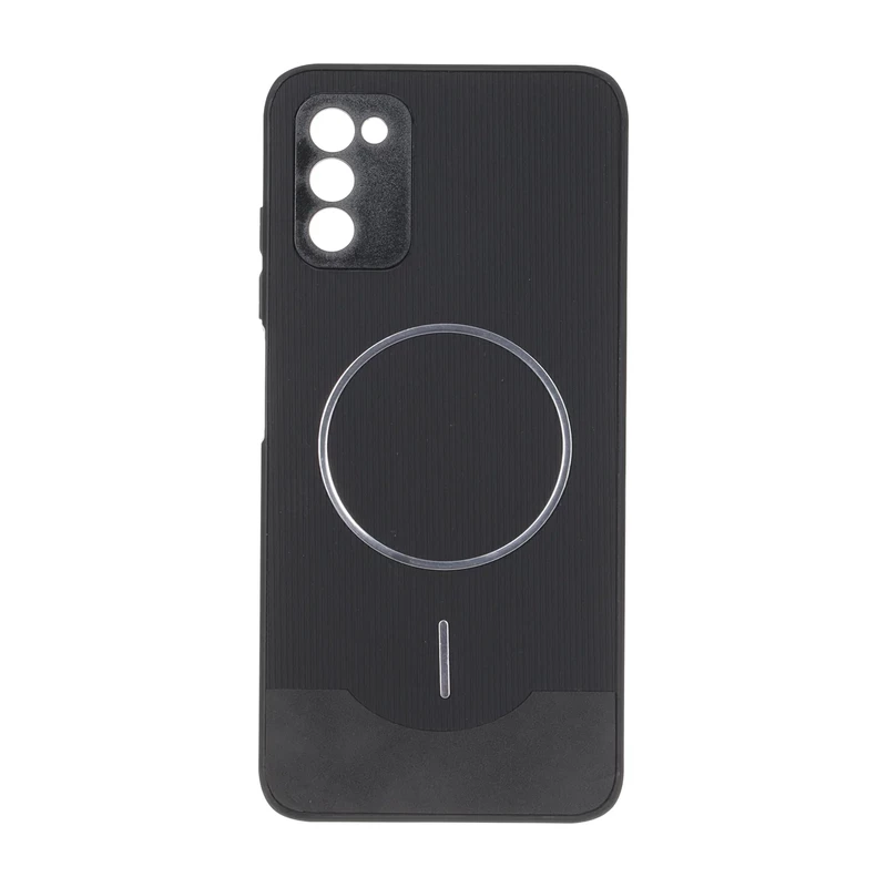 قاب Line Case جیر MagSafe فلزی محافظ لنزدار Samsung Galaxy A03s / A02s - مشکی