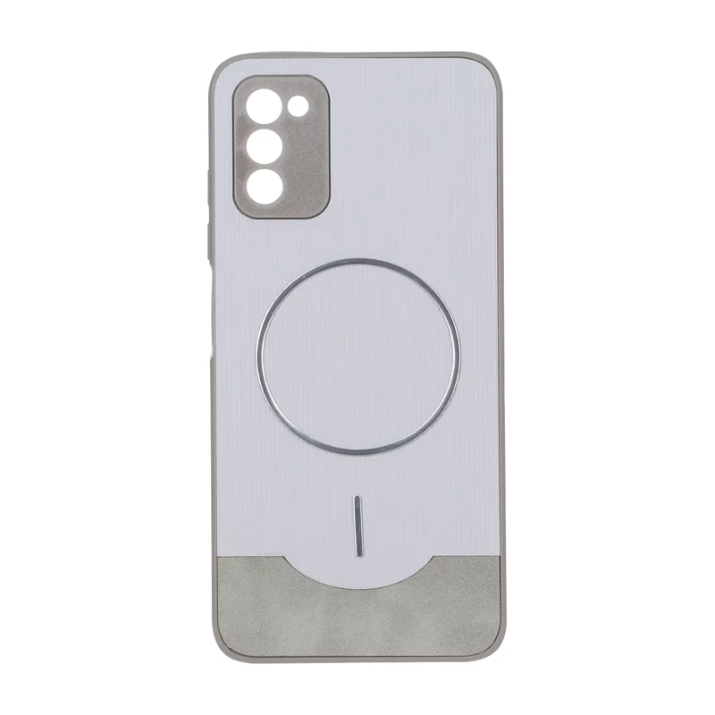 قاب Line Case جیر MagSafe فلزی محافظ لنزدار Samsung Galaxy A03s / A02s - طوسی