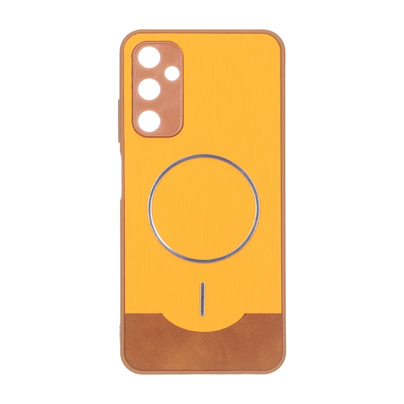 قاب Line Case جیر MagSafe فلزی محافظ لنزدار Samsung Galaxy A05s - نارنجی