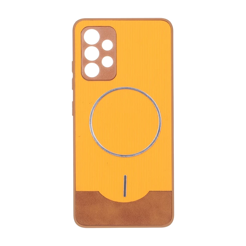 قاب Line Case جیر MagSafe فلزی محافظ لنزدار Samsung Galaxy A32 4G - نارنجی