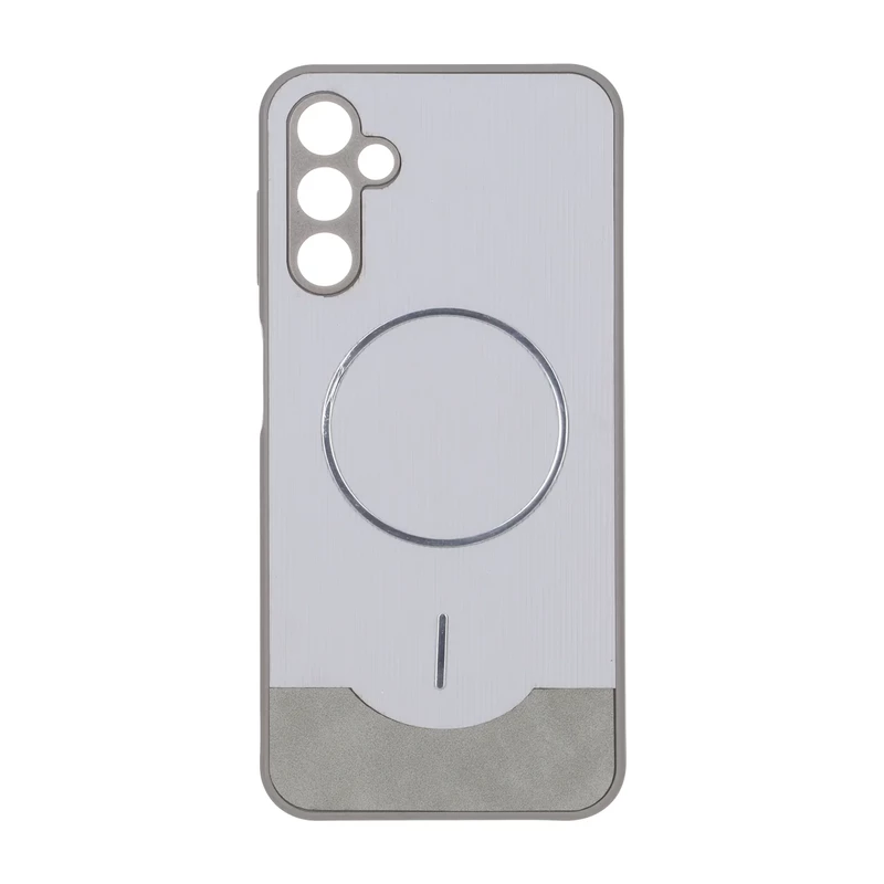 قاب Line Case جیر MagSafe فلزی محافظ لنزدار Samsung Galaxy A14 - طوسی
