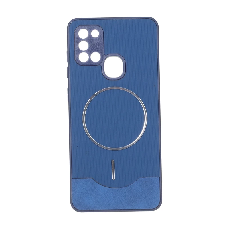 قاب Line Case جیر MagSafe فلزی محافظ لنزدار Samsung Galaxy A21s - سرمه ای