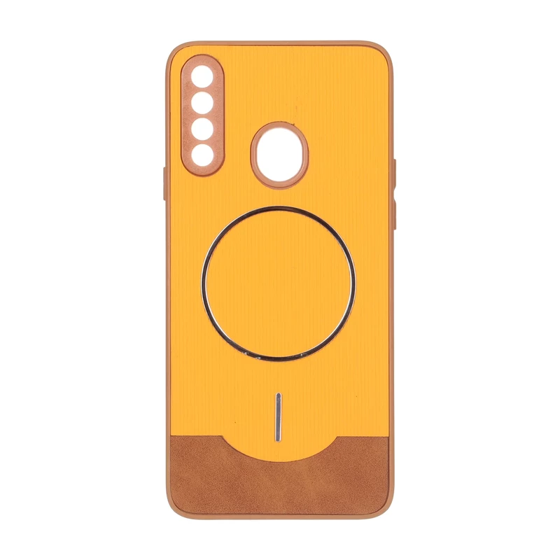 قاب Line Case جیر MagSafe فلزی محافظ لنزدار Samsung Galaxy A20s - نارنجی