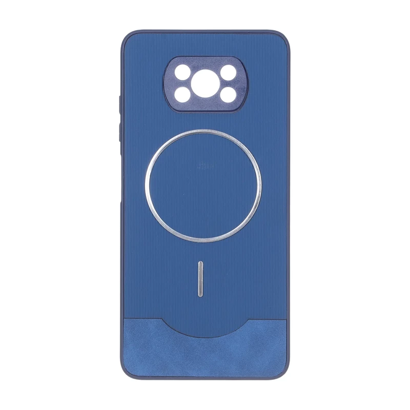 قاب Line Case جیر MagSafe فلزی محافظ لنزدار Xiaomi Poco X3 / Poco X3 Pro / Poco X3 NFC - سرمه ای