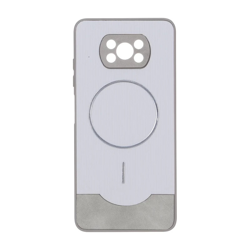 قاب Line Case جیر MagSafe فلزی محافظ لنزدار Xiaomi Poco X3 / Poco X3 Pro / Poco X3 NFC - طوسی