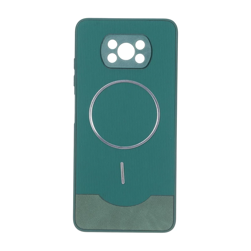 قاب Line Case جیر MagSafe فلزی محافظ لنزدار Xiaomi Poco X3 / Poco X3 Pro / Poco X3 NFC - سبز