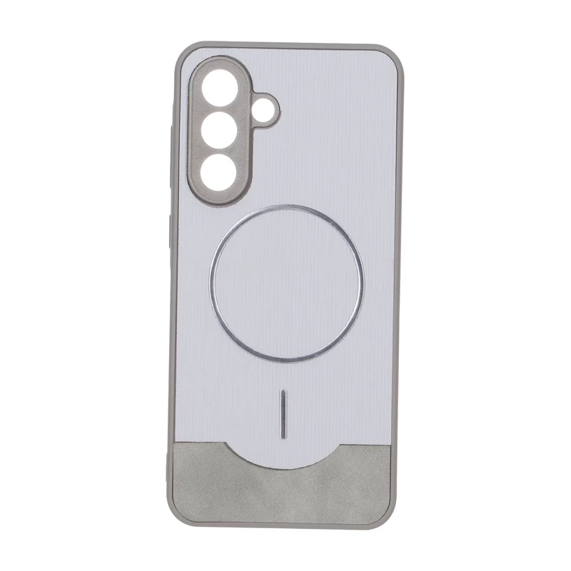 قاب Line Case جیر MagSafe فلزی محافظ لنزدار Samsung Galaxy A56 / A36 - طوسی