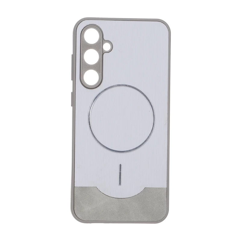 قاب Line Case جیر MagSafe فلزی محافظ لنزدار Samsung Galaxy S23 FE - طوسی