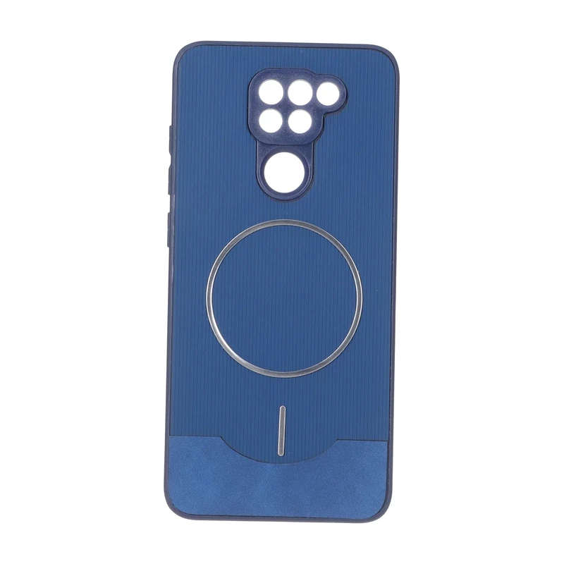 قاب Line Case جیر MagSafe فلزی محافظ لنزدار Xiaomi Redmi Note 9 / Redmi 10X 5G / Redmi 10X Pro 5G - سرمه ای