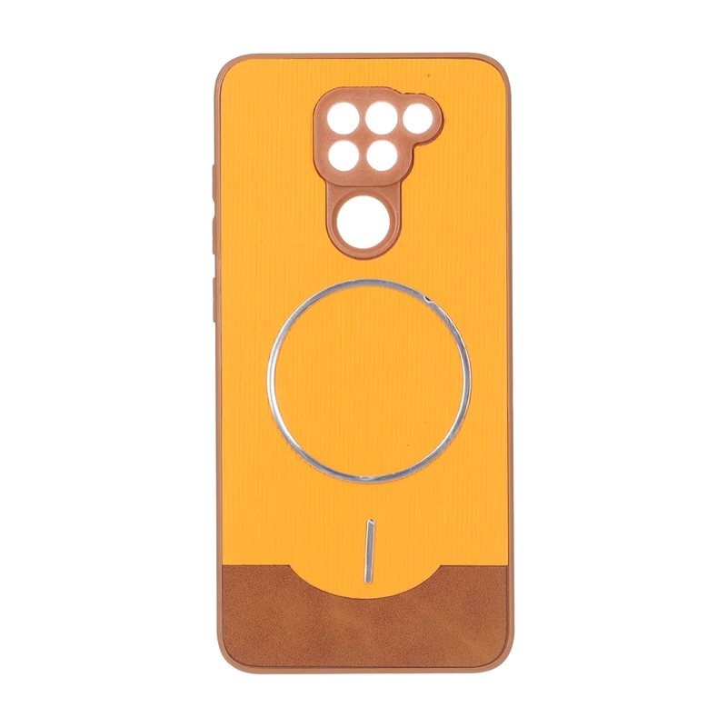 قاب Line Case جیر MagSafe فلزی محافظ لنزدار Xiaomi Redmi Note 9 / Redmi 10X 5G / Redmi 10X Pro 5G - نارنجی