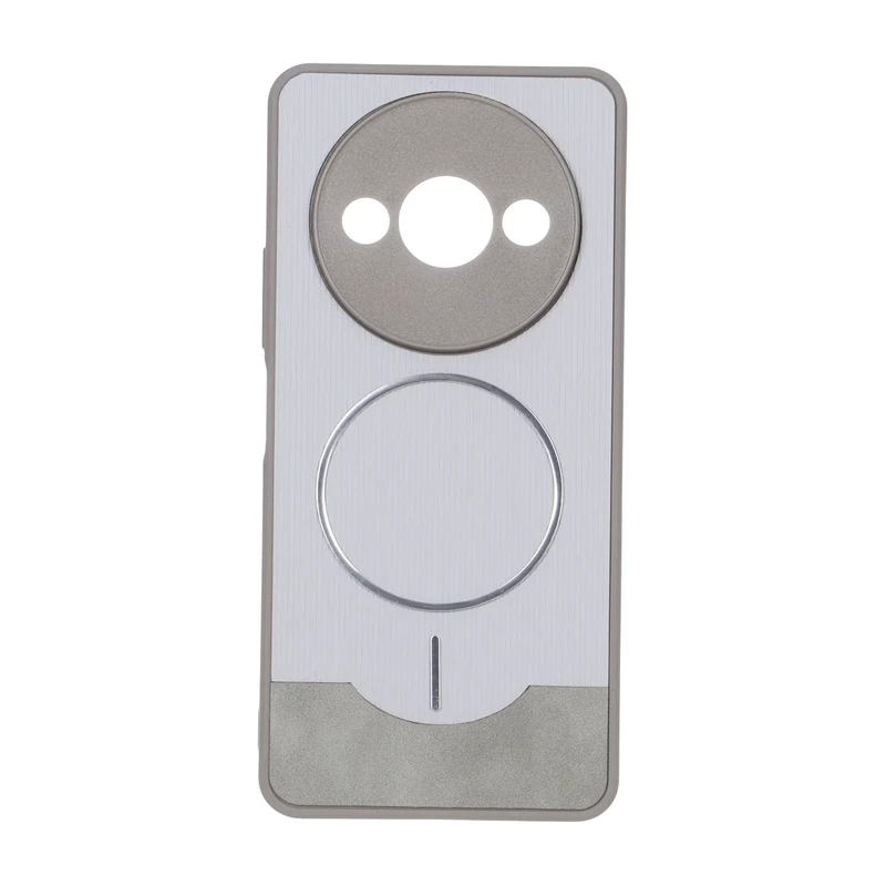 قاب Line Case جیر MagSafe فلزی محافظ لنزدار Xiaomi Redmi A3 / A3x / Poco C61 - طوسی