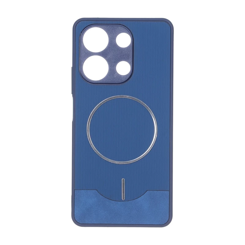 قاب Line Case جیر MagSafe فلزی محافظ لنزدار Xiaomi Redmi Note 13 4G - سرمه ای