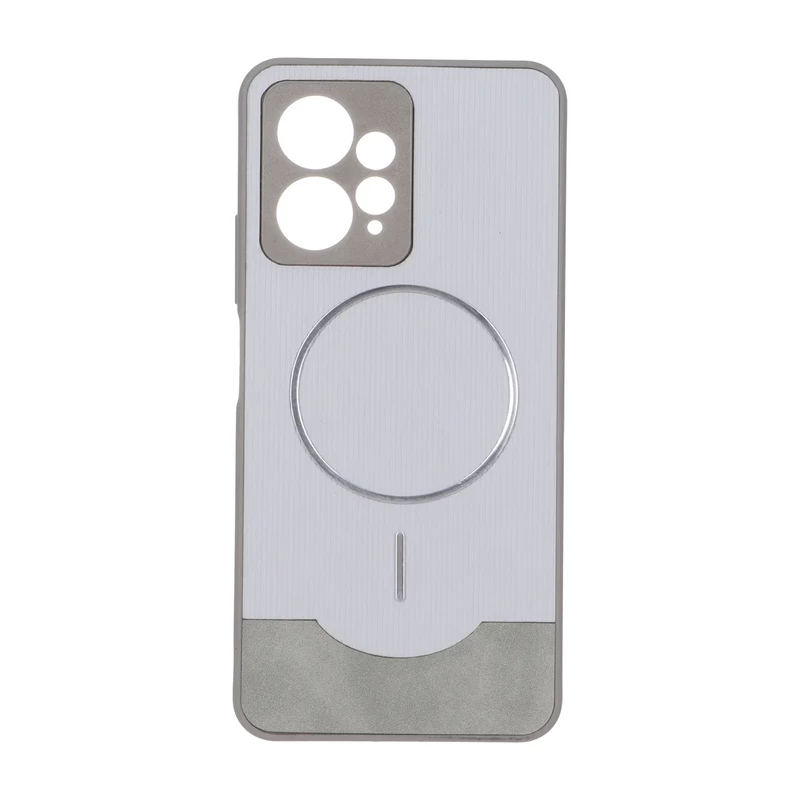 قاب Line Case جیر MagSafe فلزی محافظ لنزدار Xiaomi Redmi Note 12 4G - طوسی