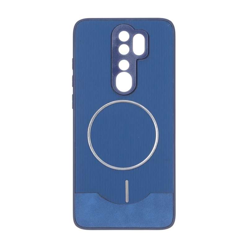 قاب Line Case جیر MagSafe فلزی محافظ لنزدار Xiaomi Redmi Note 8 Pro - سرمه ای