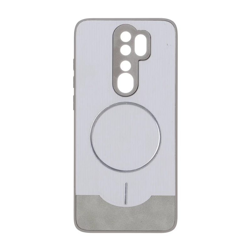 قاب Line Case جیر MagSafe فلزی محافظ لنزدار Xiaomi Redmi Note 8 Pro - طوسی
