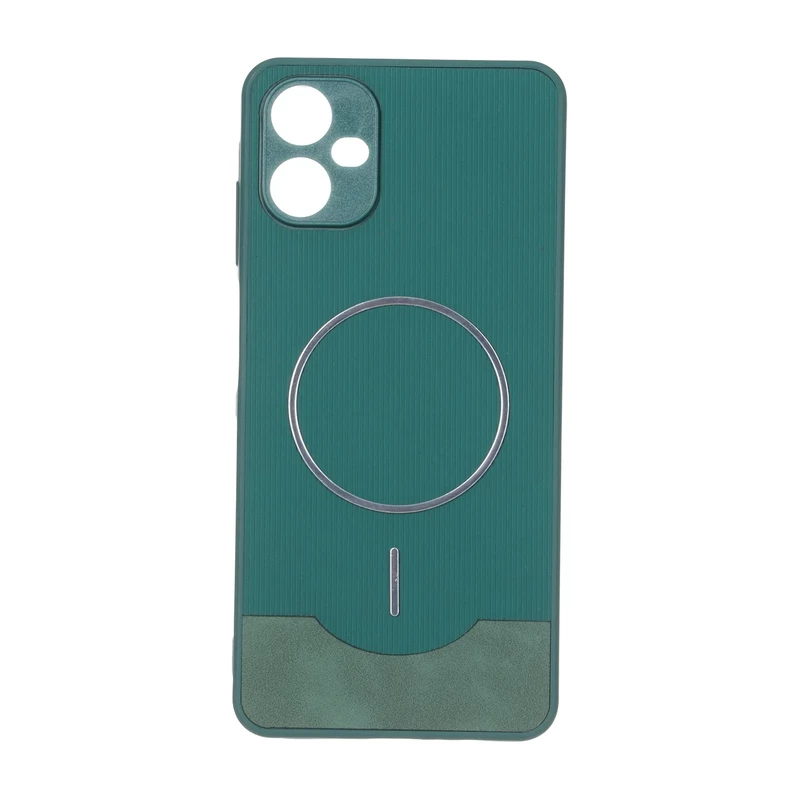 قاب Line Case جیر MagSafe فلزی محافظ لنزدار Samsung Galaxy A06 - سبز