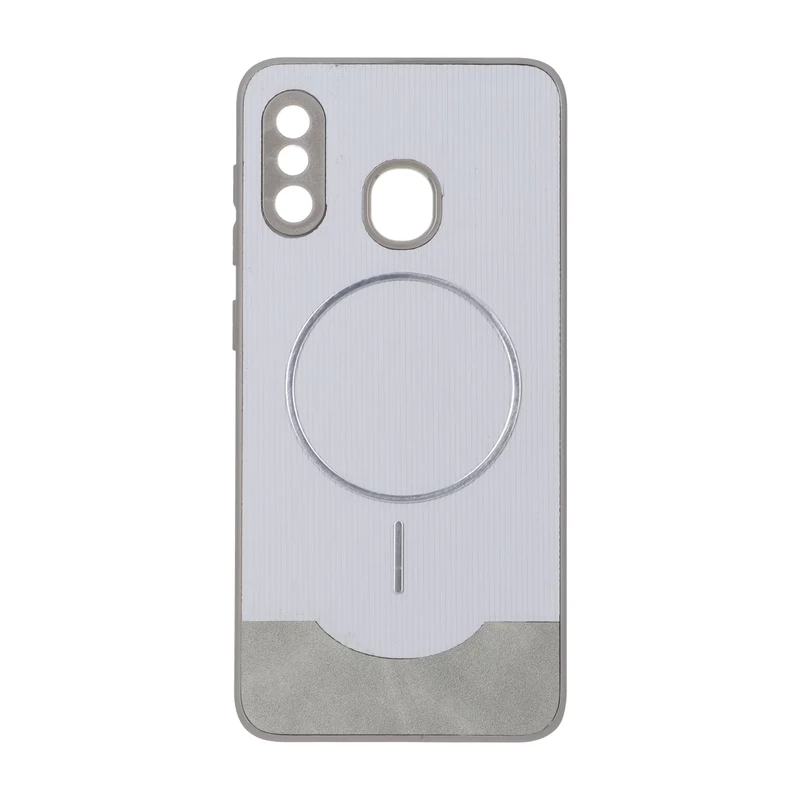 قاب Line Case جیر MagSafe فلزی محافظ لنزدار Samsung Galaxy A30 / A20 - طوسی