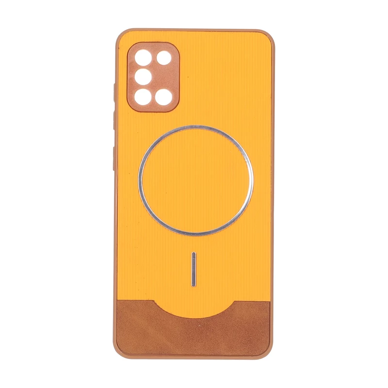 قاب Line Case جیر MagSafe فلزی محافظ لنزدار Samsung Galaxy A31 - نارنجی