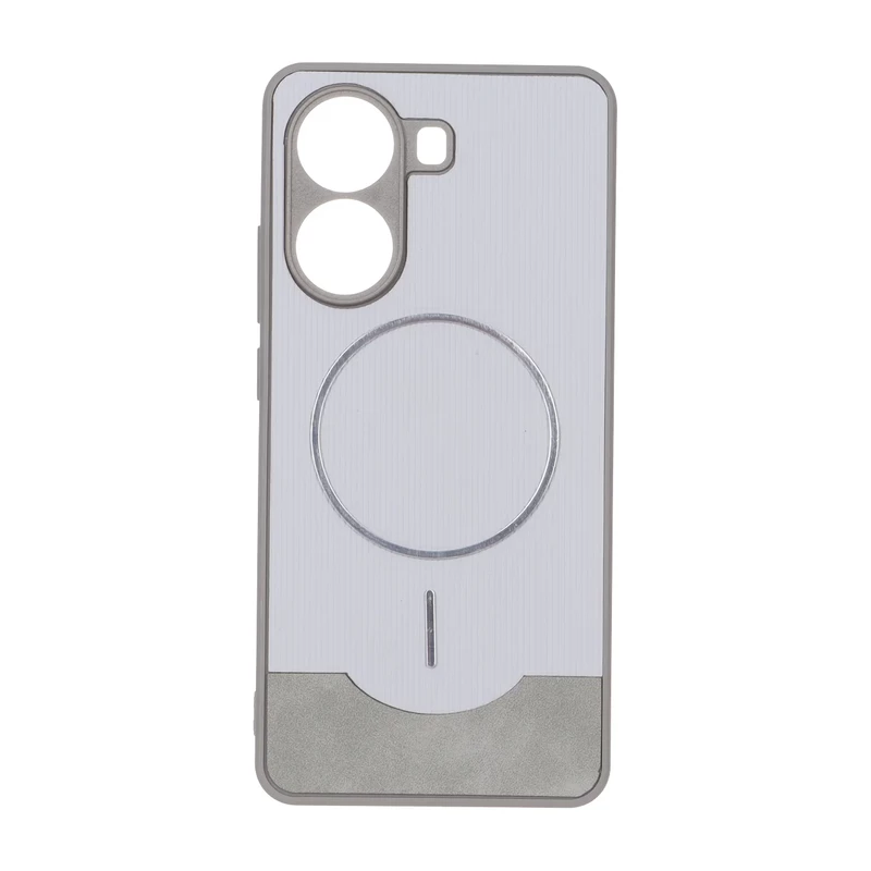 قاب Line Case جیر MagSafe فلزی محافظ لنزدار Xiaomi Poco X7 Pro - طوسی