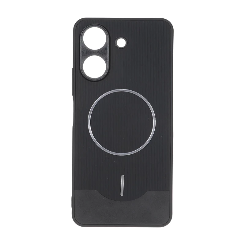 قاب Line Case جیر MagSafe فلزی محافظ لنزدار Xiaomi Redmi 13C / Poco C65 - مشکی