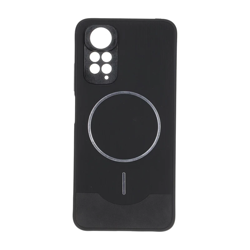 قاب Line Case جیر MagSafe فلزی محافظ لنزدار Xiaomi Redmi Note 11 4G / Redmi Note 11S - مشکی