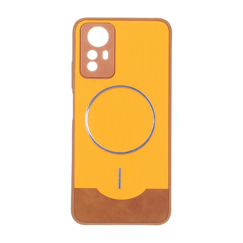 قاب Line Case جیر MagSafe فلزی محافظ لنزدار Xiaomi Redmi Note 12S - نارنجی
