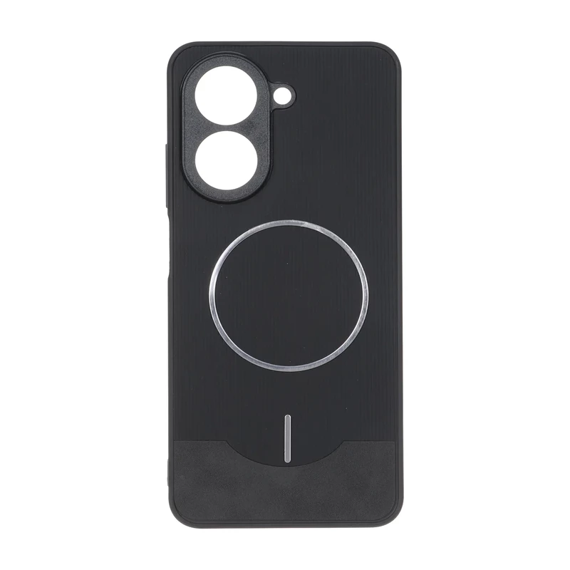 قاب Line Case جیر MagSafe فلزی محافظ لنزدار Xiaomi Redmi A5 / Poco C71 - مشکی