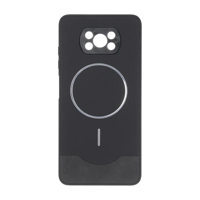 قاب Line Case جیر MagSafe فلزی محافظ لنزدار Xiaomi Poco X3 / Poco X3 Pro / Poco X3 NFC - مشکی