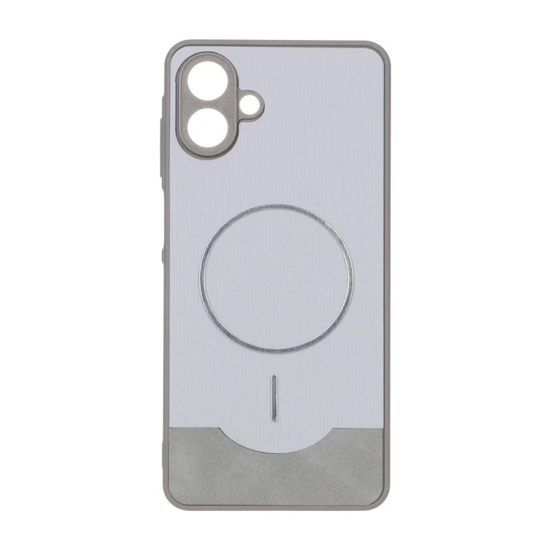 قاب Line Case جیر MagSafe فلزی محافظ لنزدار Samsung Galaxy A07 - طوسی
