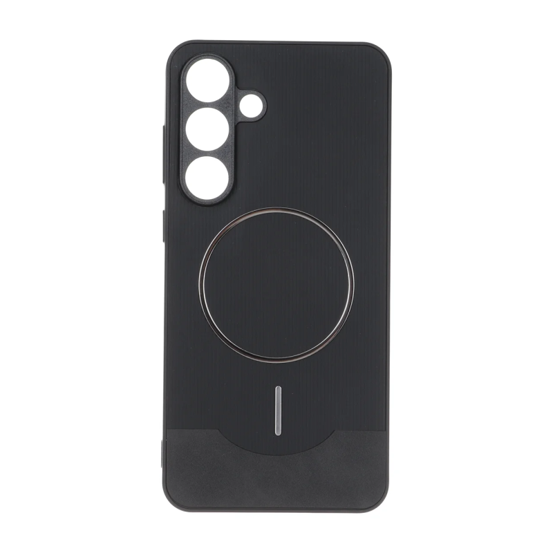 قاب Line Case جیر MagSafe فلزی محافظ لنزدار Samsung Galaxy S25 FE - مشکی