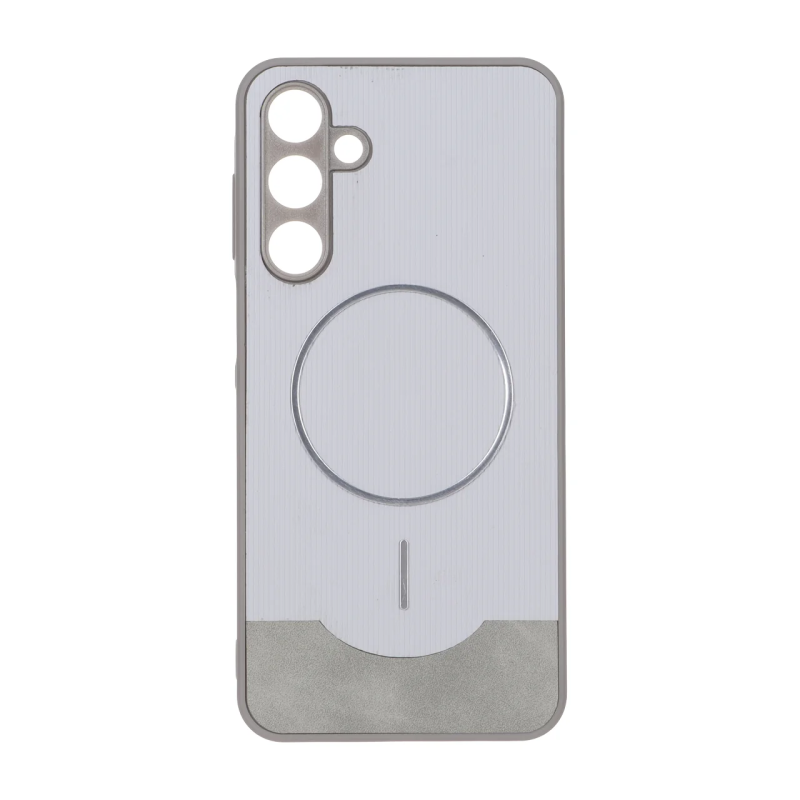 قاب Line Case جیر MagSafe فلزی محافظ لنزدار Samsung Galaxy A16 - طوسی