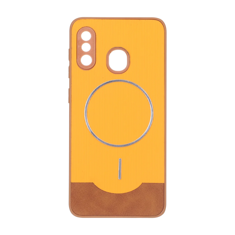قاب Line Case جیر MagSafe فلزی محافظ لنزدار Samsung Galaxy A30 / A20 - نارنجی