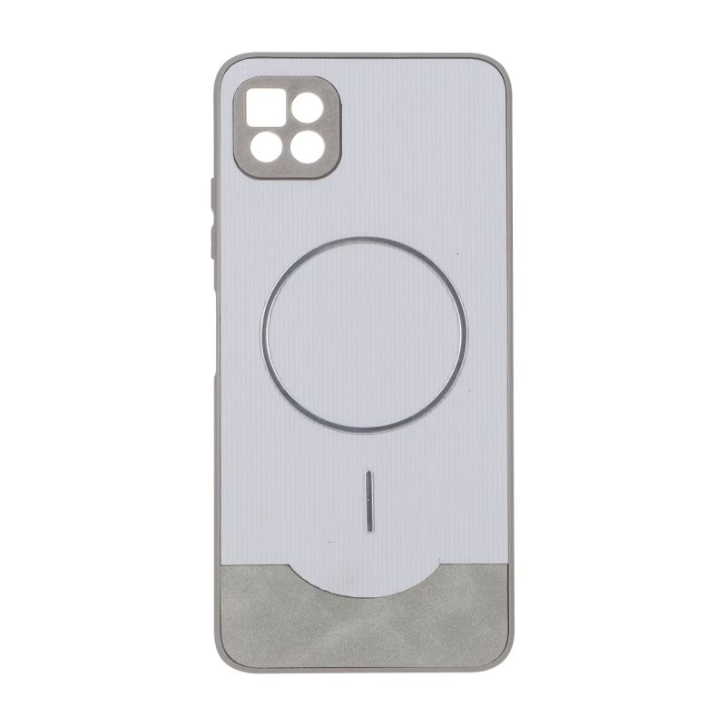 قاب Line Case جیر MagSafe فلزی محافظ لنزدار Samsung Galaxy A22 5G - طوسی