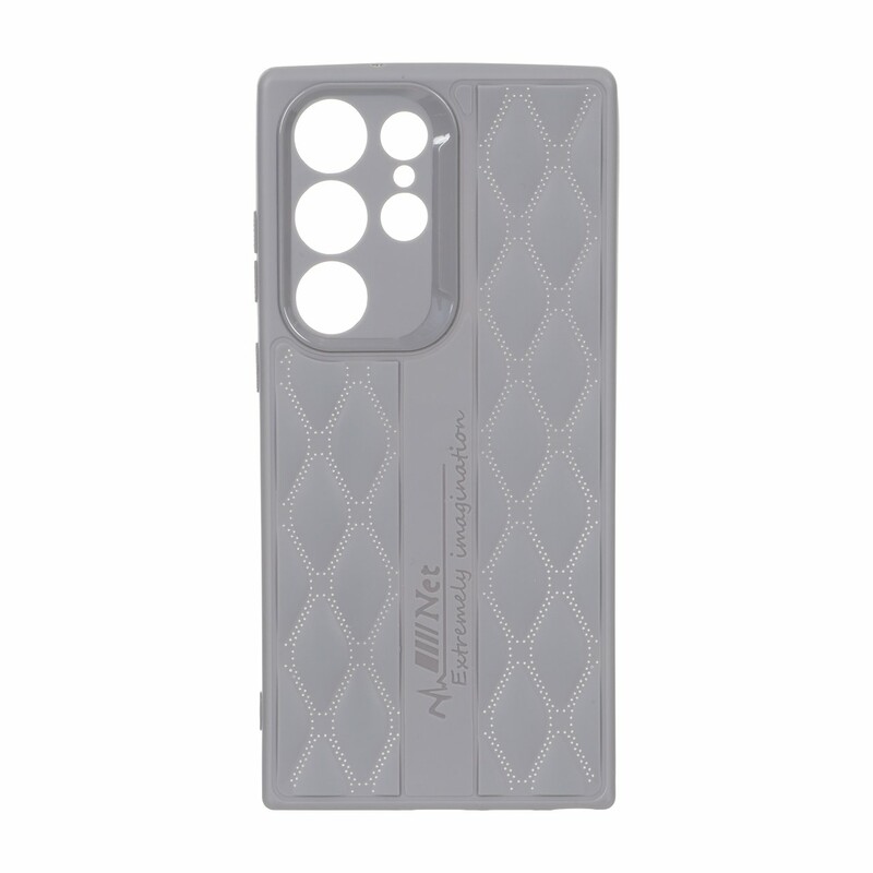 قاب پافر لوزی Imagination دور لنز براق Samsung Galaxy S23 Ultra - طوسی