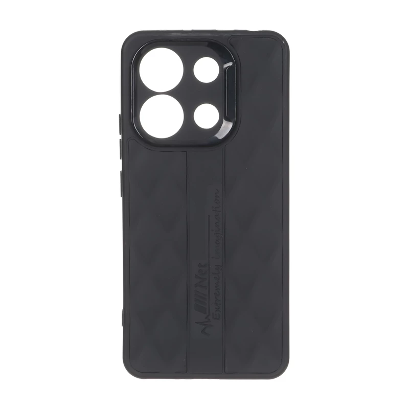 قاب پافر لوزی Imagination دور لنز براق Xiaomi Redmi Note 13 4G - مشکی کد 1