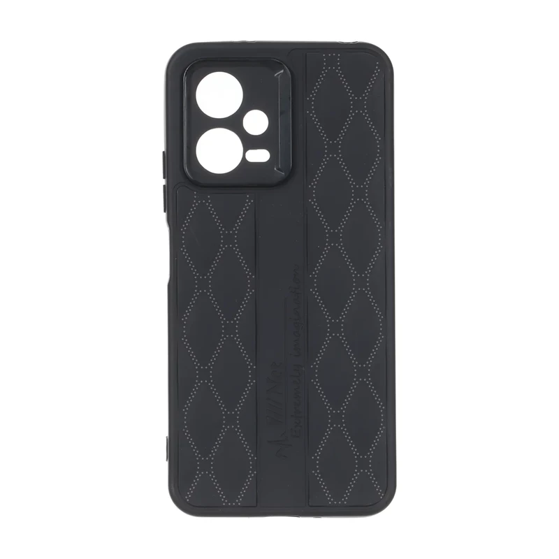 قاب پافر لوزی Imagination دور لنز براق Xiaomi Redmi Note 12 5G / Poco X5 5G - مشکی