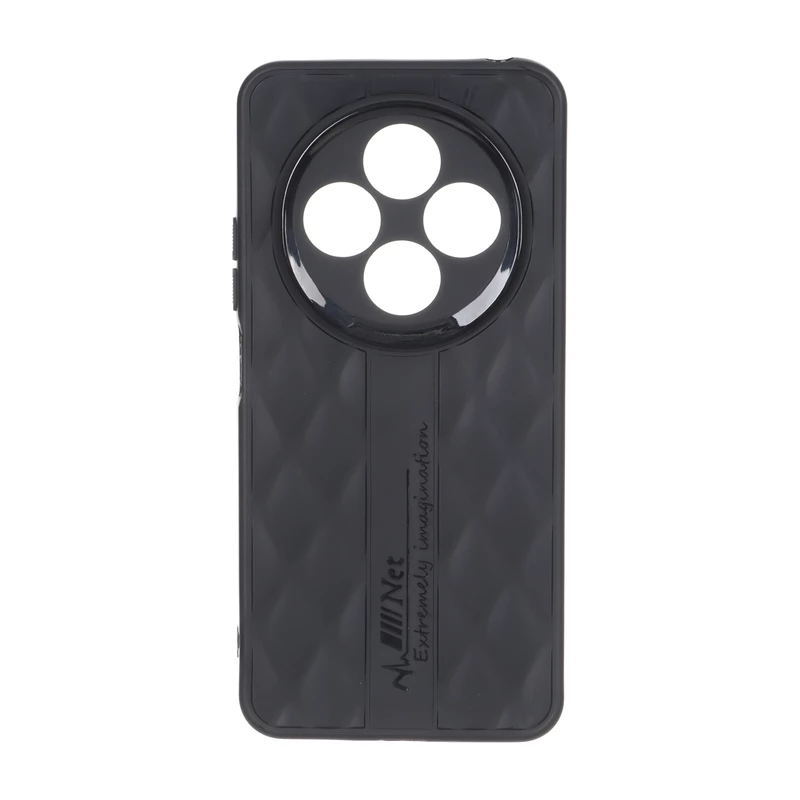 قاب پافر لوزی Imagination دور لنز براق Xiaomi Redmi 14C / Redmi A4 / Poco C75 - مشکی کد 1