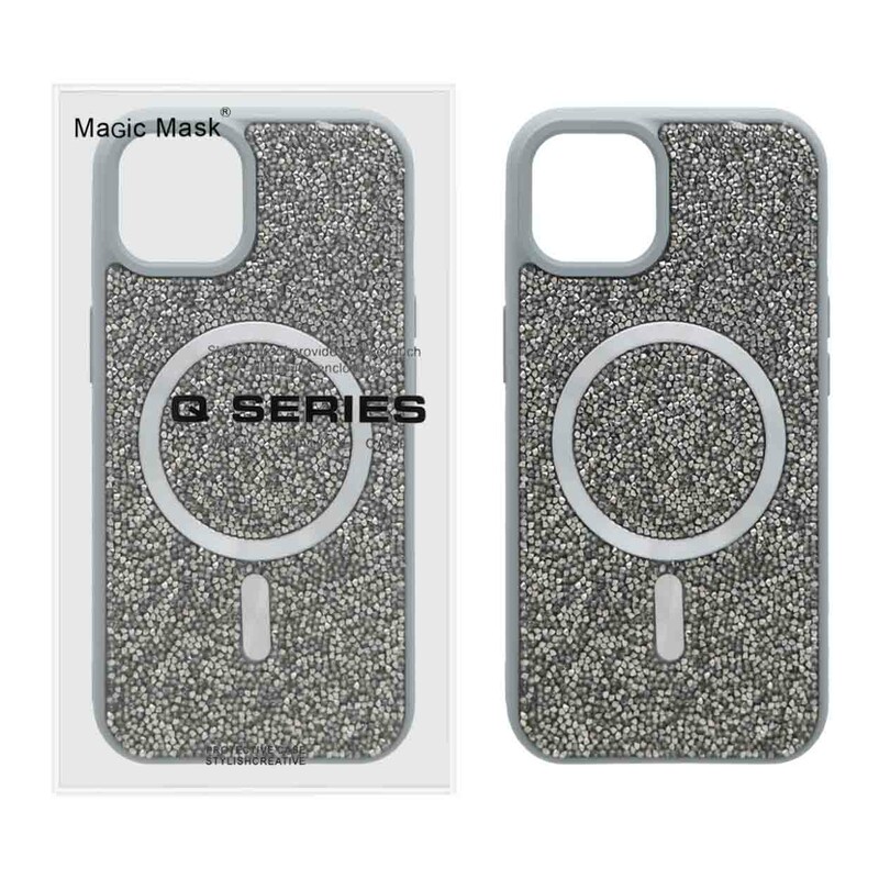 قاب اورجینال دیاموند Magsafe مدل Apple iPhone 13 / iPhone 14 - نقره ای (پک دار)