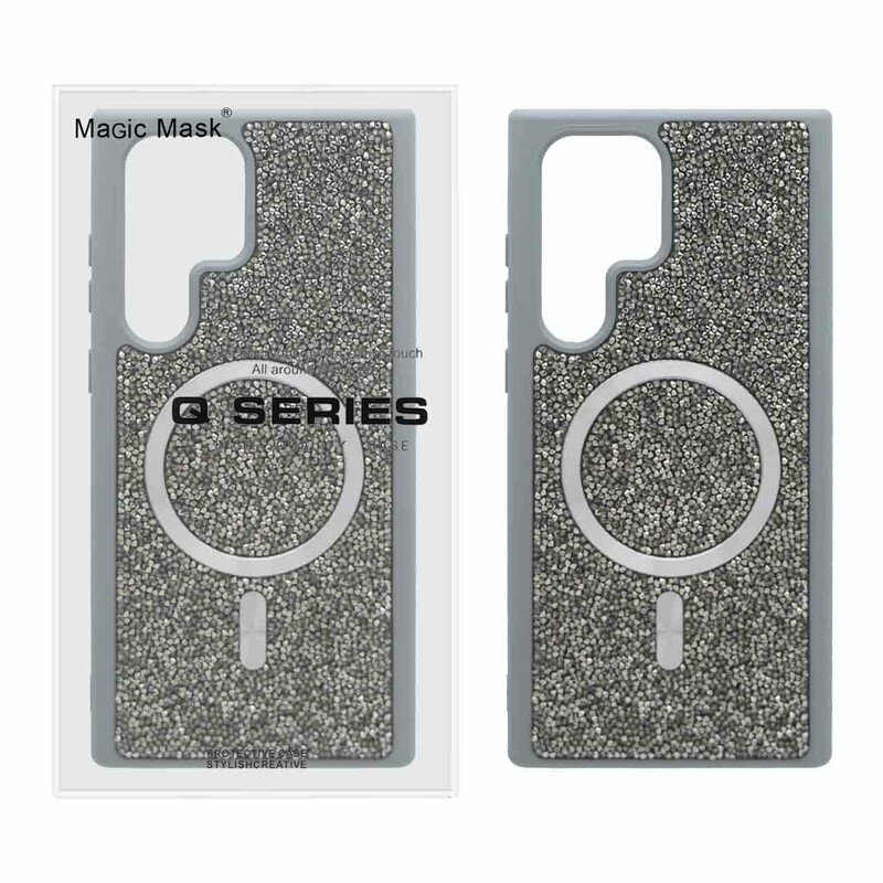 قاب اورجینال دیاموند Magsafe مدل Samsung Galaxy S23 Ultra - نقره ای (پک دار)