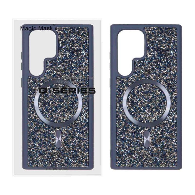 قاب اورجینال دیاموند Magsafe مدل Samsung Galaxy S23 Ultra - سرمه ای (پک دار)