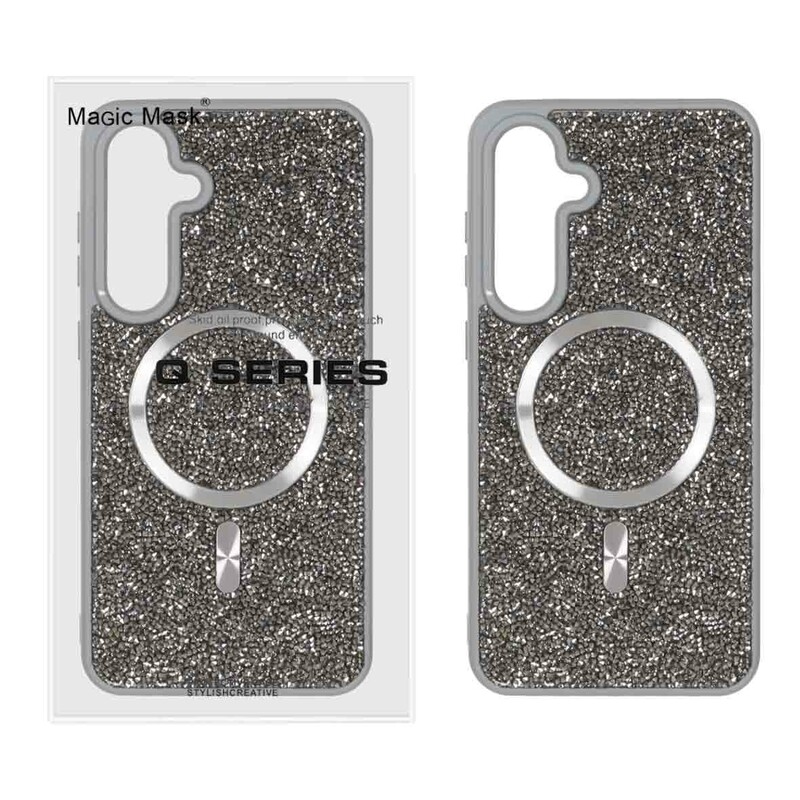 قاب اورجینال دیاموند Magsafe مدل Samsung Galaxy S24 FE - نقره ای (پک دار)