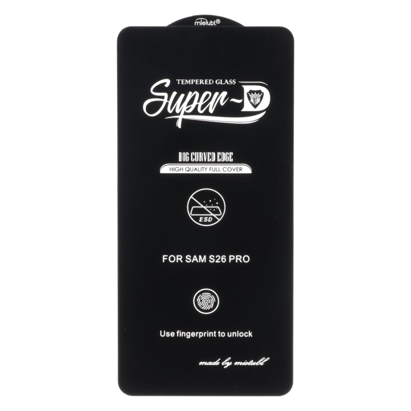 محافظ صفحه نمایش شیشه ای - Full Cover Super D Mietubl - ESD مدل NTC ORG - Samsung Galaxy S26 Pro