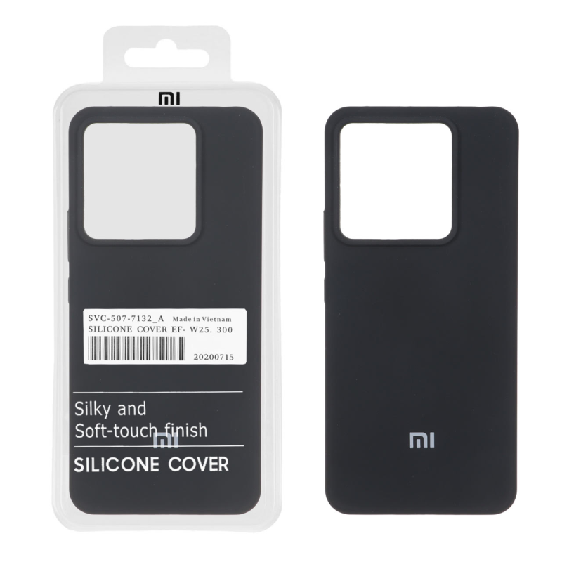 قاب سیلیکونی پاک کنی اورجینال درجه یک Xiaomi Redmi Note 13 Pro 5G / Poco X6 5G - مشکی (پک دار)