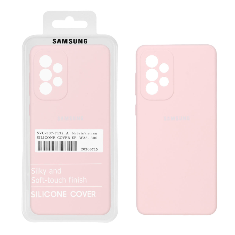 قاب سیلیکونی پاک کنی اورجینال درجه یک Samsung Galaxy A73 - کرم نارنجی (پک دار)