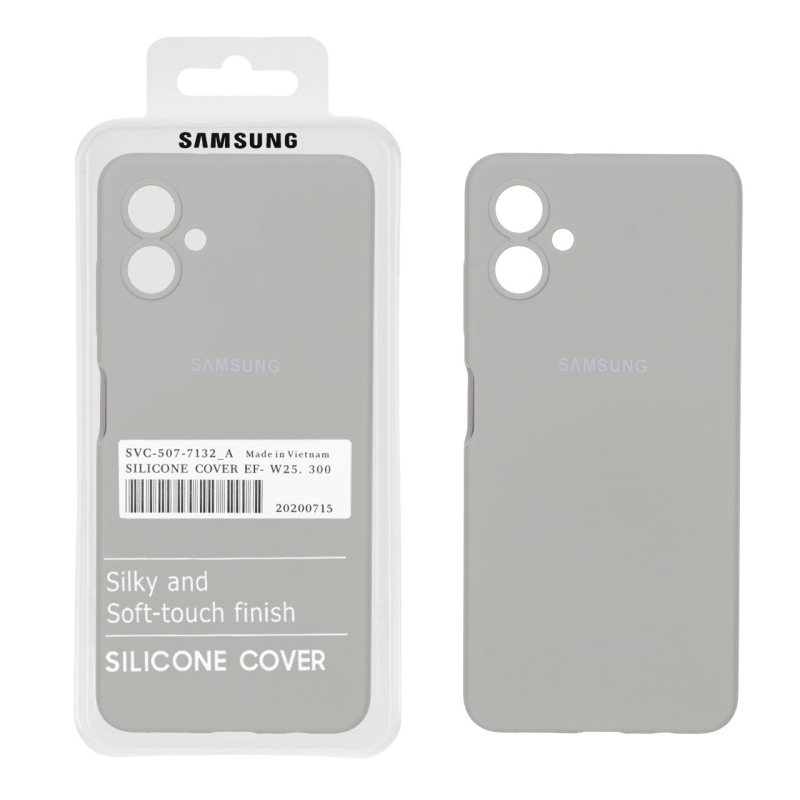 قاب سیلیکونی پاک کنی اورجینال درجه یک Samsung Galaxy A06 - طوسی (پک دار)