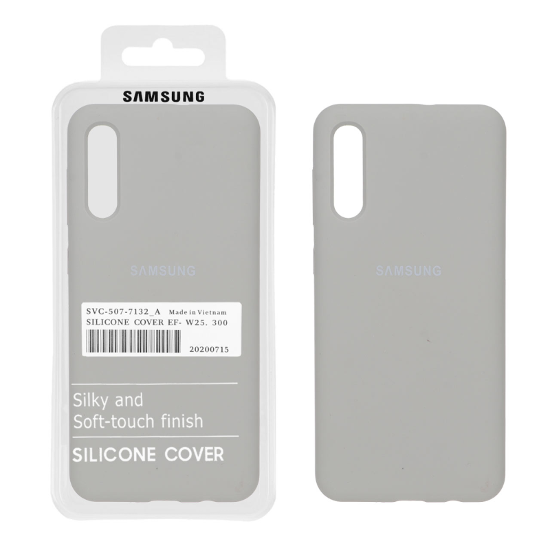 قاب سیلیکونی پاک کنی اورجینال درجه یک Samsung Galaxy A50 / A50s / A30s - طوسی (پک دار)